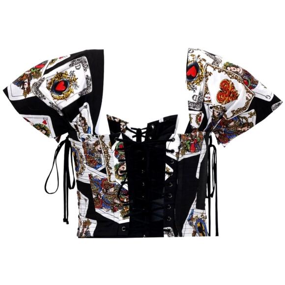 ⭐️SOLD⭐️ ONLY ONE! Dolce & Gabbana Queen of Hearts Corset Runway Gown NWT 40IT/S - Picture 10 of 13